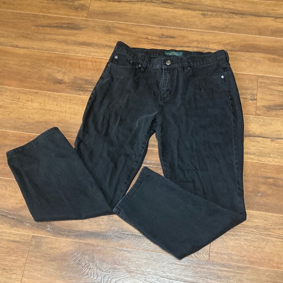 Lauren Ralph Lauren Denim - Lauren Jeans Co. Ralph Lauren black jeans, classic straight size 8